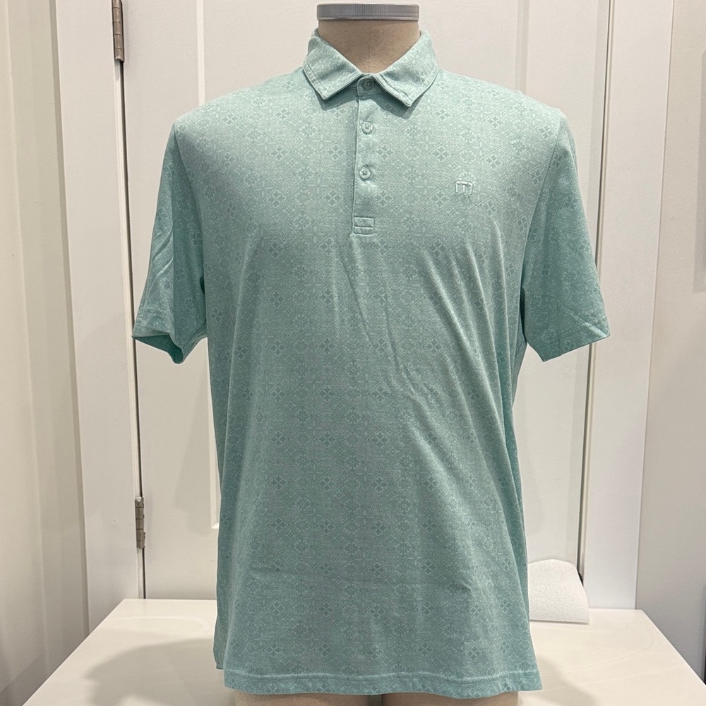 Travis Mathew Mint Green Polo Shirt